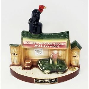 Ezra Brooks Bordertown Club Nevada Decanter Empty 1970 Buzzard Gas Station